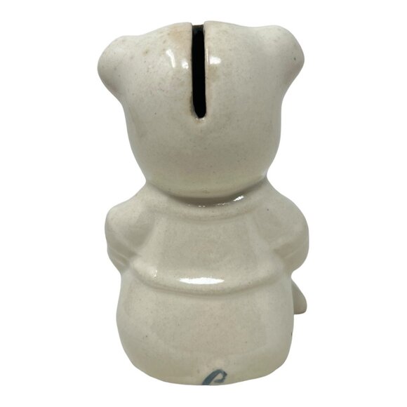 Ceramic Piggy Bank Vintage 1950-60s Anthropomorphic Pig Bow Tie Two - Picture 3 of 7
